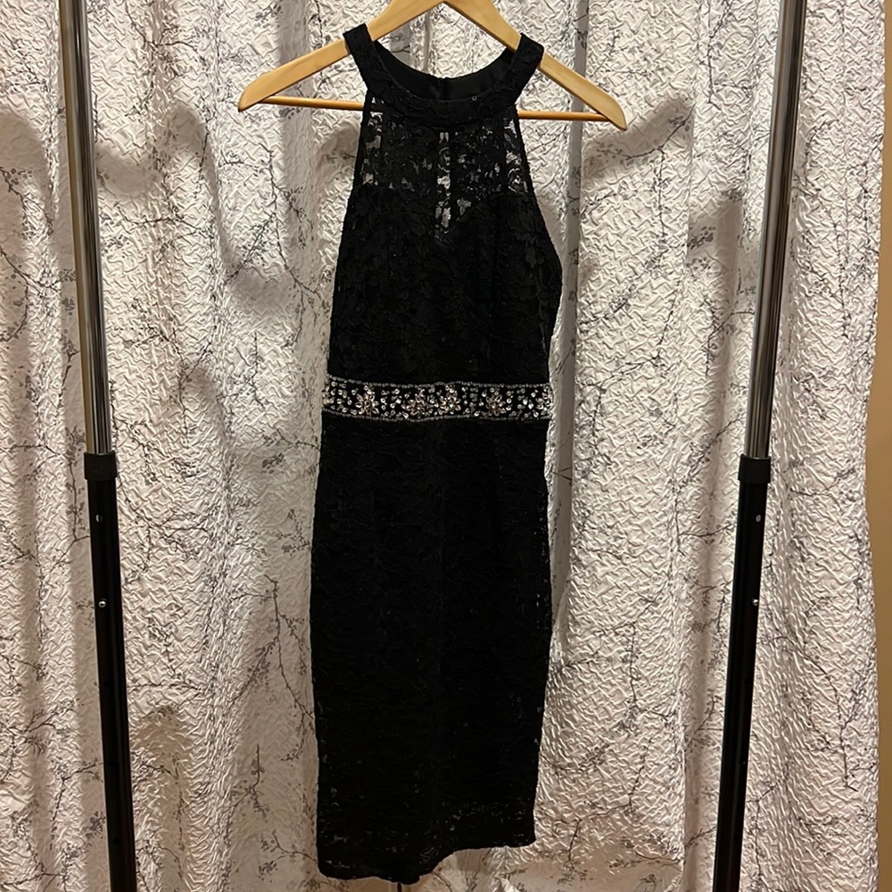 Black Lace halter dress